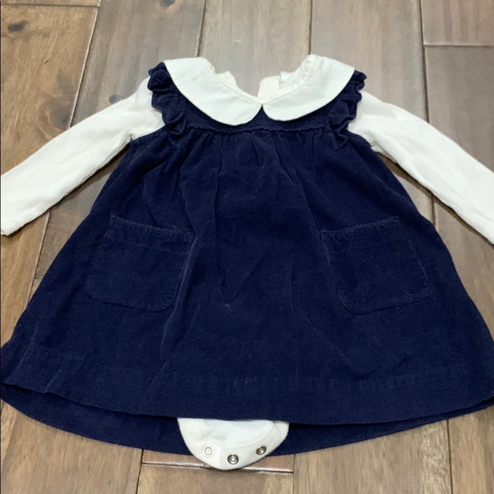 Baby GAP 6-12 month navy dress with shirt